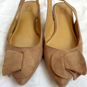 Naturalizer Women's Slingback Flats Rose Taupe Suede sz 9.5M